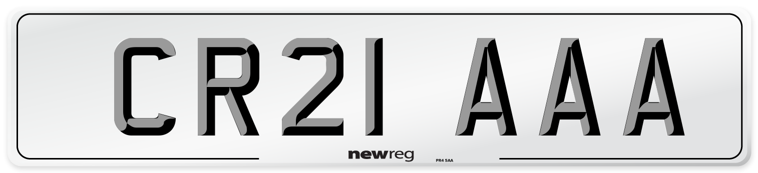 CR21 AAA Number Plate from New Reg